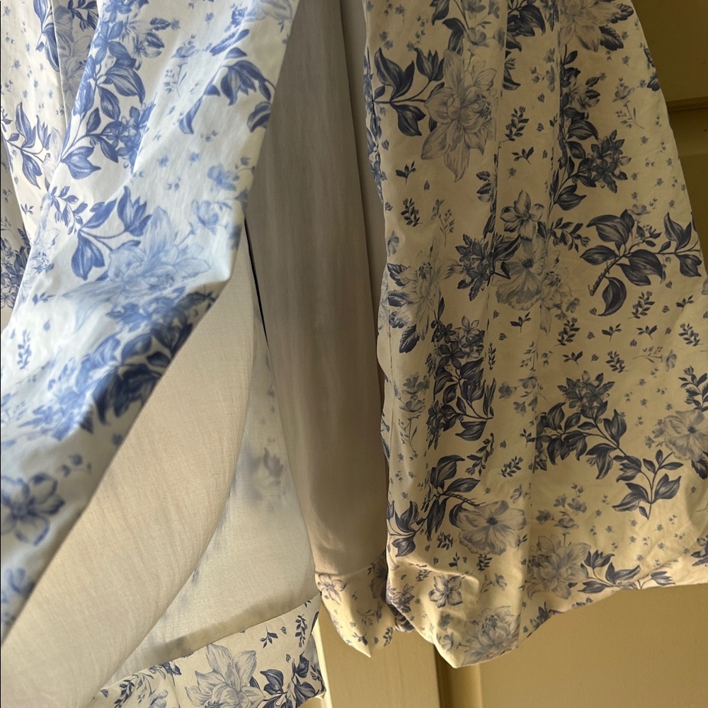 House of CB White and Blue Floral High-Low Dress - Picture 4 of 16